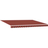vidaXL samodejni retraktibilni senčnik z LED oranžne in rjave barve 450x300 cm | Shoptok.si