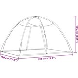  Komarnik Mongolia s vratima 220 mrežasti bijeli 200x180x135 cm | shoptok.hr