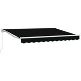  Ročno zložljivo senčilo Črna 3 x 2,5 m Poliester s PU premazom, (5000205684) | Shoptok.si