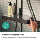 Hansgrohe 28648000 Activera Q 290/180 1jet EcoSmart stenska termostatska armatura s tuš setom | Shoptok.si