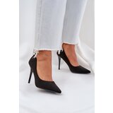 PS1 Classic Stiletto Heels From Eco Suede Black Navinda | Shoptok.si