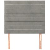  Uzglavlje svijetlosivo 90x5x118/128 cm baršunasto | shoptok.hr