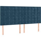 Krevet s oprugama i madracem tamnoplavi 200x200 cm baršunasti | shoptok.hr