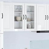  Zidni stakleni ormarić PORTO Visoki sjaj bijela 80 x 31 x 80 cm | Eponuda.com