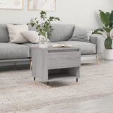 vidaXL Klubska mizica siva sonoma 50x46x50 cm inženirski les | Shoptok.si