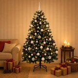  Umjetno božićno drvce zeleno s kuglicom 150 cm 150 LED lampica | shoptok.hr