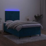  box spring s madracem LED tamnoplavi 120x200 cm baršun | shoptok.hr