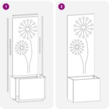 vidaXL Vrtno korito z dekorativno ploščo Srebrna 50 x 140 cm | Shoptok.si