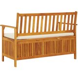  Vrtna klupa za pohranu od masivnog bagremovog drva 120 x 63 x 84 cm | shoptok.hr
