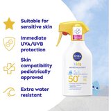 Nivea Sun Babies & Kids Sensitive Protect Spray SPF50+ zaščitna krema za sončenje za občutljivo kožo 270 ml | Shoptok.si