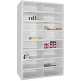Pavoy Regalna omara s predelki, 16 predelkov, brez vrat, siva | Shoptok.si