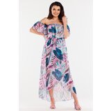 Awama Woman's Skirt A512 Pink/Flowers Cene