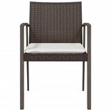  Vrtne stolice s jastucima 2 kom smeđe 56,5x57x83 cm poliratan | shoptok.hr