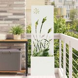  Vrtna sadilica s Dekorativnom Pločom Bijelo 50 x 140 cm | shoptok.hr
