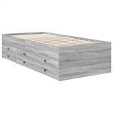  Krevet na dan Siva Sonoma i crna 100 x 200 cm Konstruirano drvo | shoptok.hr