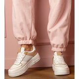 Gemre White-beige platform sports sneakers Fiones | Shoptok.si