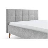 Meise M&amp;ouml;bel Siva oblazinjena zakonska postelja s prostorom za shranjevanje z letvenim dnom 180x200 cm Nova &amp;ndash; Slike