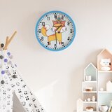 vidaXL Zidni sat plavi Ø 25,5 cm od polistirena i stakla | shoptok.hr