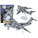 Gray Camo UNITED Airplane Figurine HW-605
