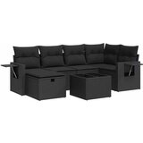 vidaXL 7-dijelni set vrtnih sofa od poliratana s jastucima crni | shoptok.hr
