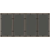  Vrtni stol sa staklenom pločom smeđi 190x90x75 cm od poliratana | shoptok.hr