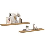  Polica na zidu 2 pcs Smeđa 120 x 23 5 x 4 cm Konstruirano drvo | shoptok.hr