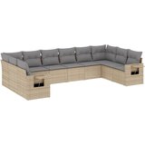  10-dijelni set vrtnih sofa s jastucima bež od poliratana 85 x 62 x 69 cm | shoptok.hr