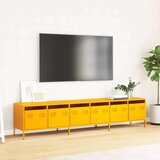 vidaXL TV ormarić senf žuta 202x39x43,5 cm hladno valjani čelik | shoptok.hr