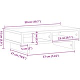  Stalak za monitor boja drva 50x27x15 cm konstruirano drvo | shoptok.hr