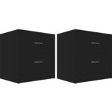 Maison Chic Dvo delni komplet Nočne omarice - Nočne mize črne 40x30x40 cm iverna plošča, (21687016) | Shoptok.si