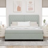  Krevet s opruga kutije Svijetlo siva 180 x 200 cm Baršun | shoptok.hr