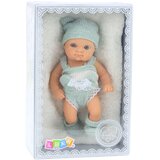 Baby Doll with Blanket, White and Gray Outfit, Hat, 18 cm | shoptok.hr