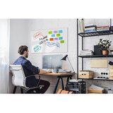 SMIT VISUAL Bela tabla brez okvirja, belo emajlirano jeklo, ŠxVxG 980 x 980 x 7 mm, z dodatno opremo | Shoptok.si