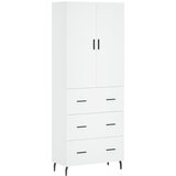 Maison Chic Visoka omara - Komoda - Predalnik bela 69,5x34x180 cm inženirski les, (21720357) | Shoptok.si
