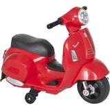 HOMCOM Otroško električno motorno kolo z uradnim dovoljenjem Vespa Baterija 6V, žarometi in rog, za otroke 18-36 mesecev, rdeče, 66,5x38x52cm, (20744888) | Shoptok.si