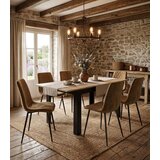  Pravokutni rastezljivi stol 120–160 × 80 cm za kuhinju i blagovaonicu, za 4–6 osoba, artisan hrast | shoptok.hr