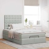  Okvir za krevet s madracima svjetlosivi 120x190 cm baršunasti | shoptok.hr