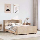 vidaXL Posteljni okvir brez vzmetnice 135x190 cm trdna borovina | Shoptok.si