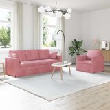  Set sofe 2 pcs Ružičasta 198 x 78 x 80 cm Baršun | shoptok.hr
