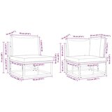  Sjedeća garnitura za vrt s jastukom 7 pcs Crna Čelik | shoptok.hr