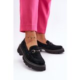 VINCEZA Massive Women's Suede Moccasins Black Neloria | shoptok.hr
