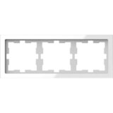 Merten okvir 3f.crystal white D-Life glass MEG4030-6520, (21224865) | Shoptok.si