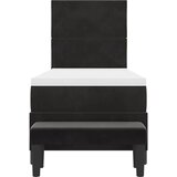  Krevet s opruga kutije s uzglavljem Crna 200 x 80 cm Baršun | shoptok.hr