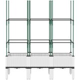  Vrtna sadilica s rešetkom bijela 120 x 40 x 142,5 cm PP | shoptok.hr
