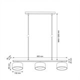 Brilagi LED RGB prigušiva luster AURA LUX 3xGX53/14W/230V Wi-Fi Tuya crna/zadimljena | Eponuda.com