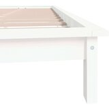  Posteljni okvir bel 135x190 cm trdna borovina, (20685179) | Shoptok.si