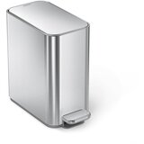 simplehuman Jeklen koš za smeti s pedalom v mat srebrni barvi 5 l – | Shoptok.si
