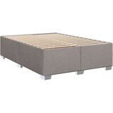 vidaXL Box spring postelja z vzmetnico taupe 140x200 cm blago | Shoptok.si