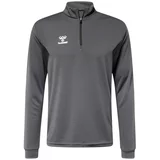 Hummel Sportska sweater majica 'AUTHENTIC' srebrno siva / bijela
