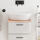 vidaXL Kopalniški pult svetlo rjav 40x30x2 cm obdelan trden les Cene